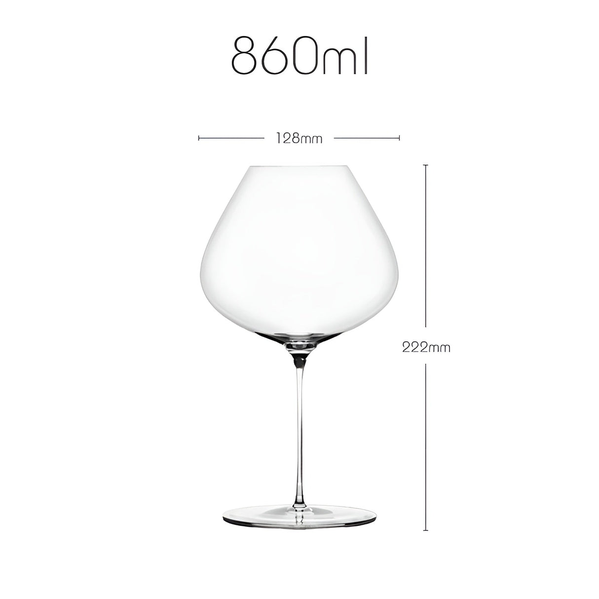 Bordeaux-vinkupa av kristall – Handgjord & Aromaförstärkande | Extra tunn Carvallo