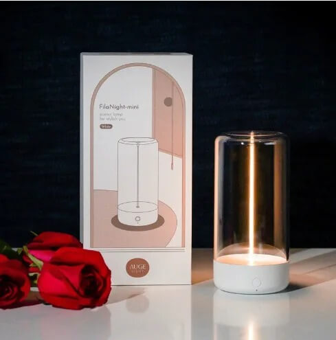 QuantumGlow – Bärbar LED-lampa med magnetisk och flexibel filament | USB-C uppladdningsbar ambient belysning-Lamps-BB-Pärlvit-Hemnix