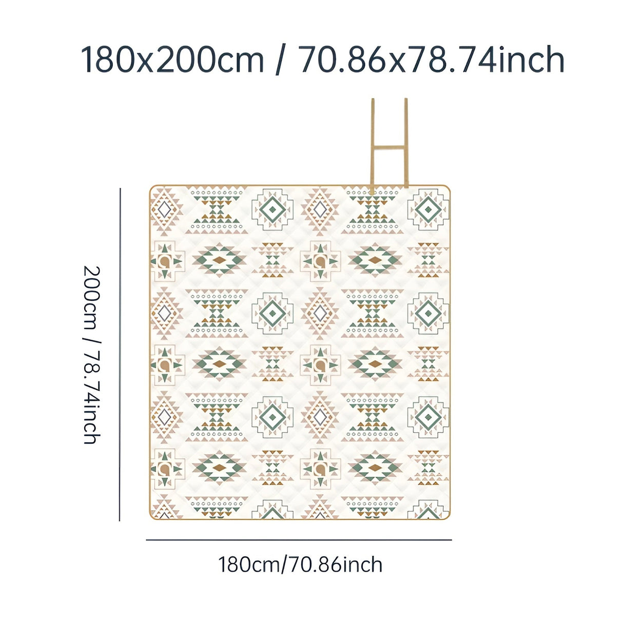 Picknickfilt med rutigt mönster – Vattentålig & Fällbar | Idealisk för Park, Strand & Camping Carvallo