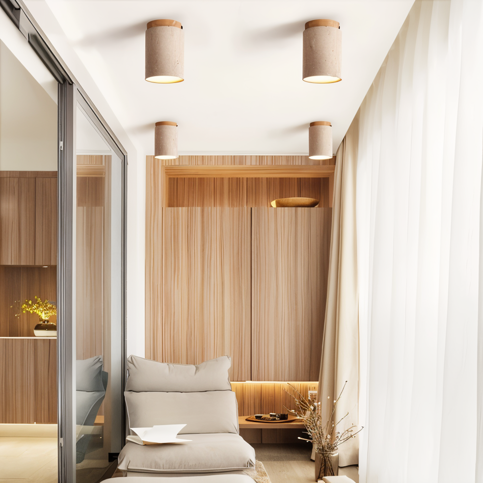 Marmor & Trä Inbyggd Spotlight för Elegant Belysning Carvallo