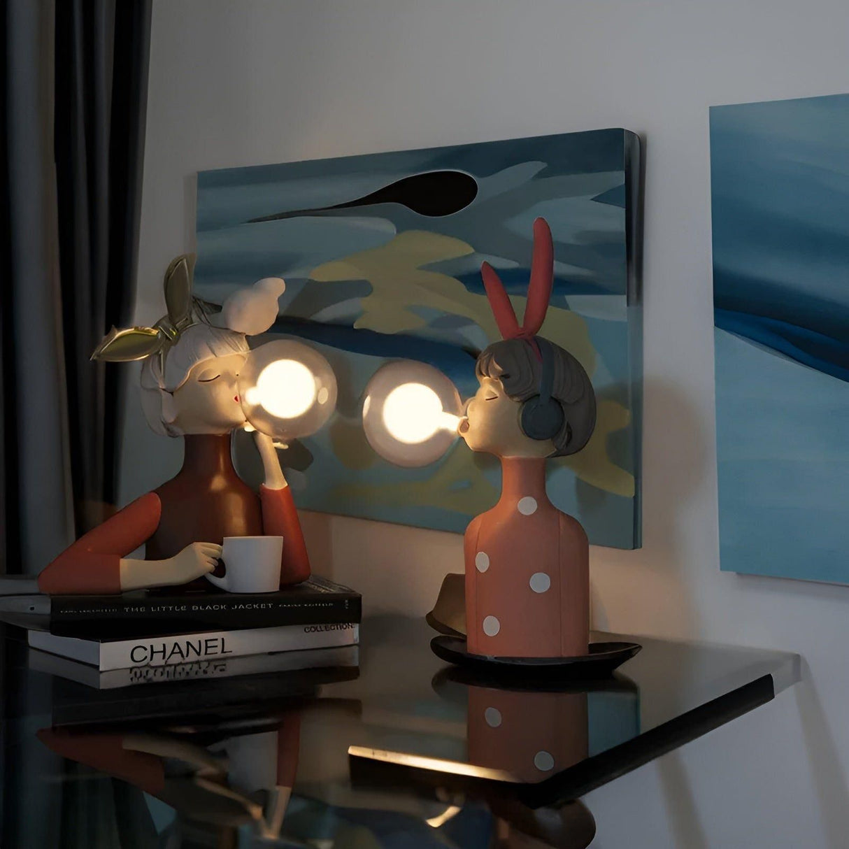 Nattljus med bubbeleffekt – USB Bubble Girl Ornament bordslampa för ett mysigt hem Carvallo