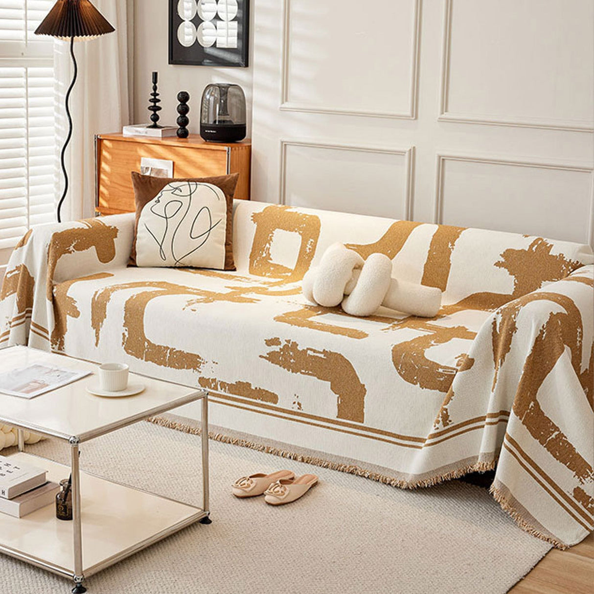 Monokrom Chic Sofföverdrag - Modernt, Stiligt & Hållbart Soffskydd Carvallo