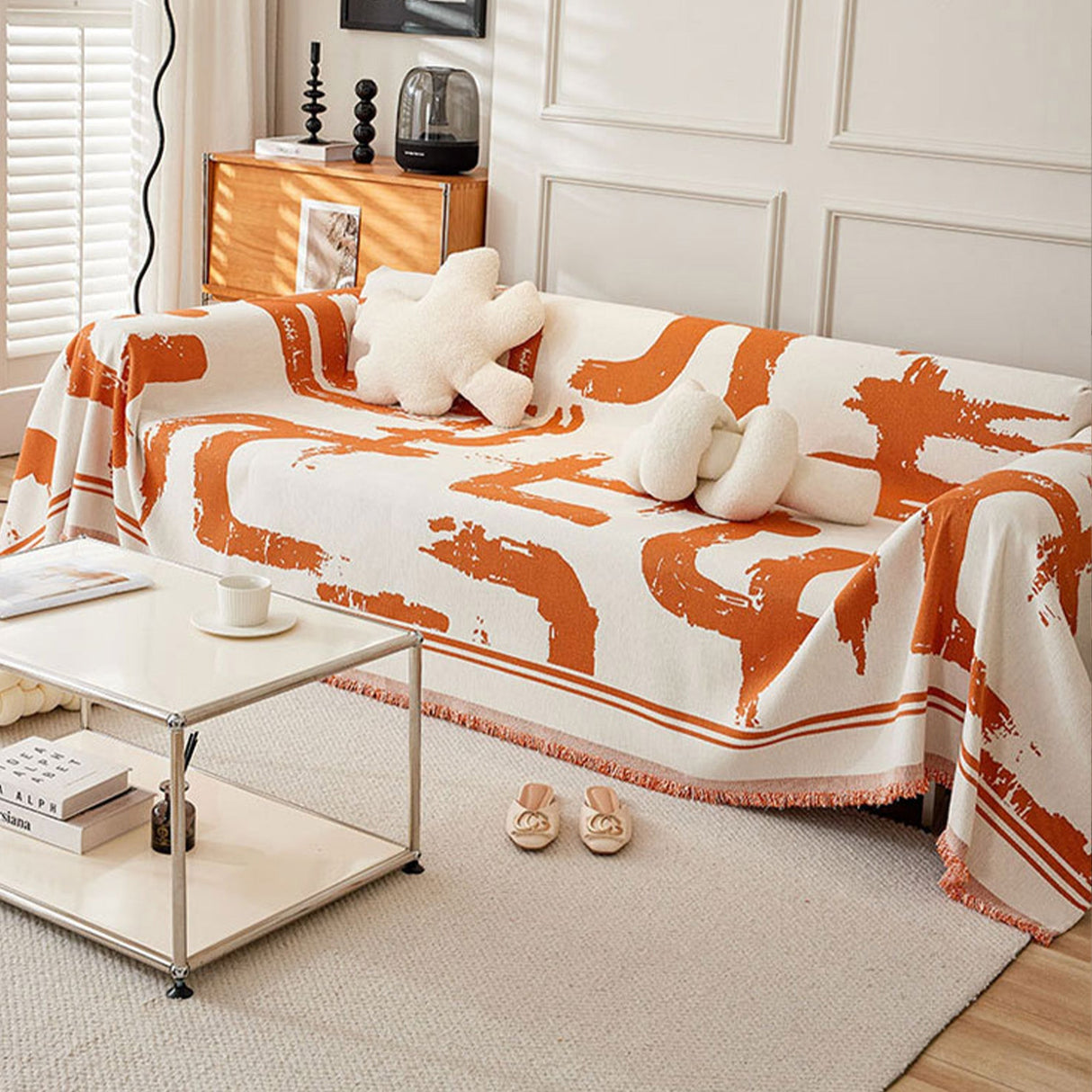 Monokrom Chic Sofföverdrag - Modernt, Stiligt & Hållbart Soffskydd Carvallo