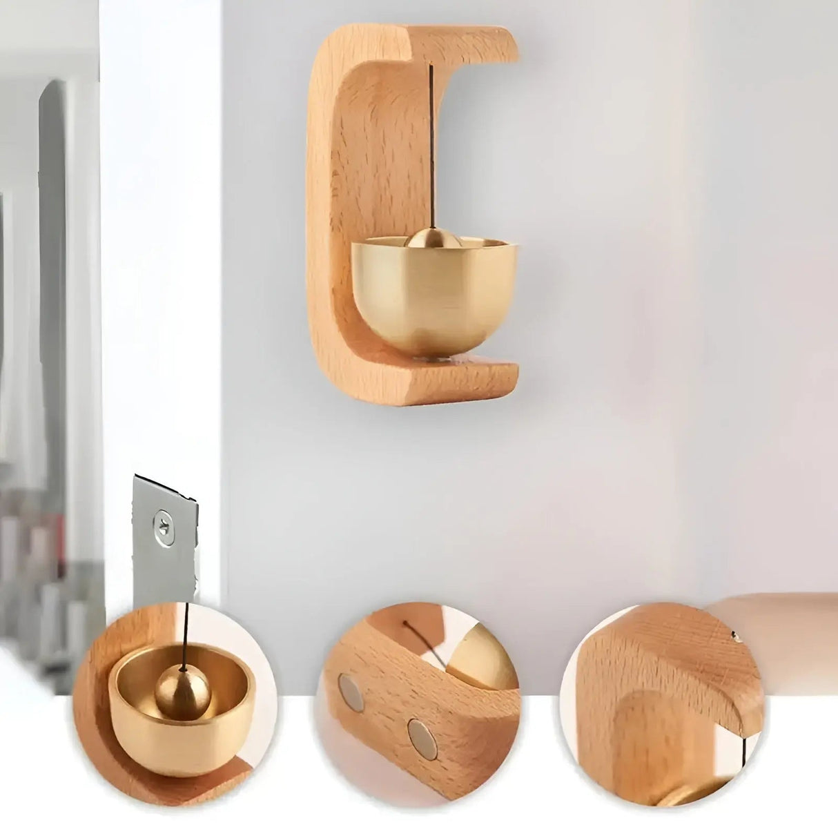 Melodisk dörrklocka: japansk elegans i trä MILA Sverige