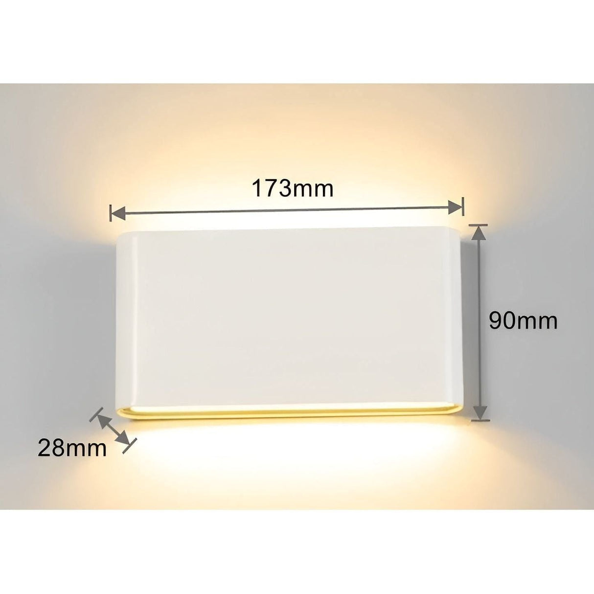 PowerShine Light - Minimalist Vattentät Utomhus LED Vägglampa Carvallo