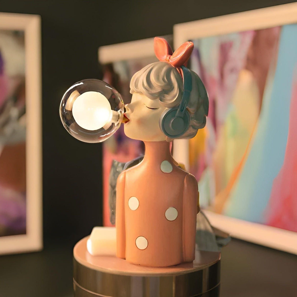 Nattljus med bubbeleffekt – USB Bubble Girl Ornament bordslampa för ett mysigt hem Carvallo
