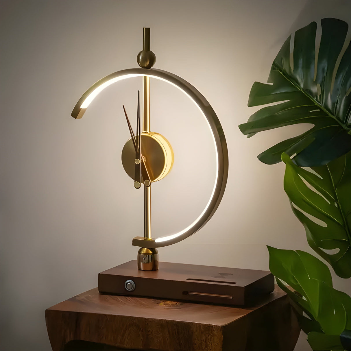 GlowBase Klocka Lampa – Lyxig Trådlös LED Klocka-Lampa Carvallo