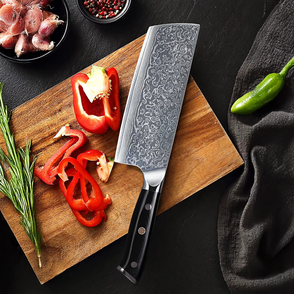 Kökskniv Stål Grönsaks Hackverktyg Carvallo