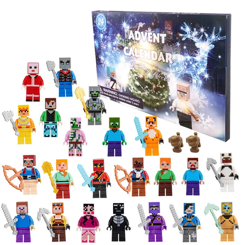 MiniCraft - Adventskalender med 24 Dagars Nedräkning och Actionfigurer-Adventskalender Jul-BB-3-Hemnix