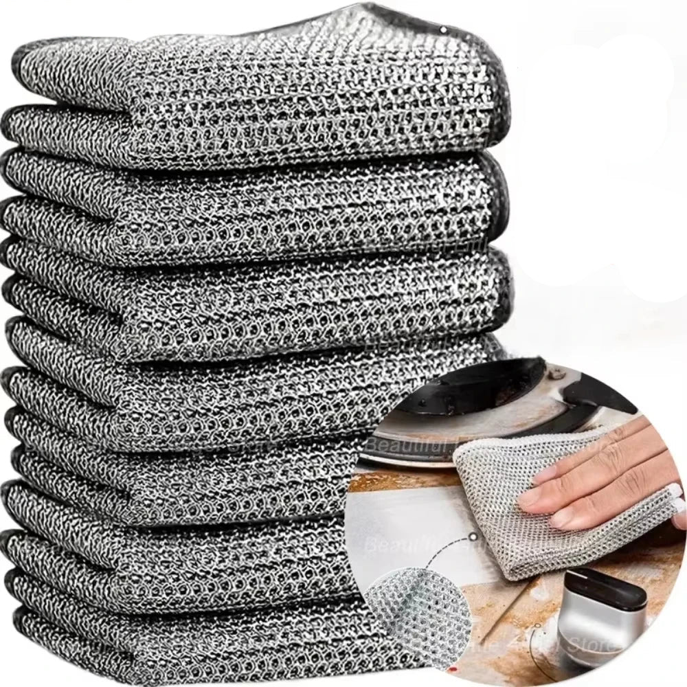 ScrubMaster - Multifunktionell Disktrasa av Ståltråd, Återanvändbar & Effektiv-Disktrasa ståltråd-BB-2 Stycken-Hemnix