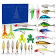 AnglerAdvent - 24 Dagars Julnedräkning Presentuppsättning med Olika Fiskedrag och Tackel-Adventskalender Jul-BB-Hemnix