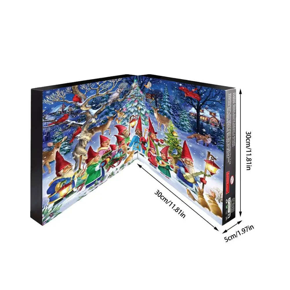 Jul Tomte & Halloween Adventskalender 2024 - Nedräkning med Samlarfigurer, Barnvänlig Hemdekoration och Nedräkningskalender-Adventskalender och Halloween kalender-BB-Hemnix