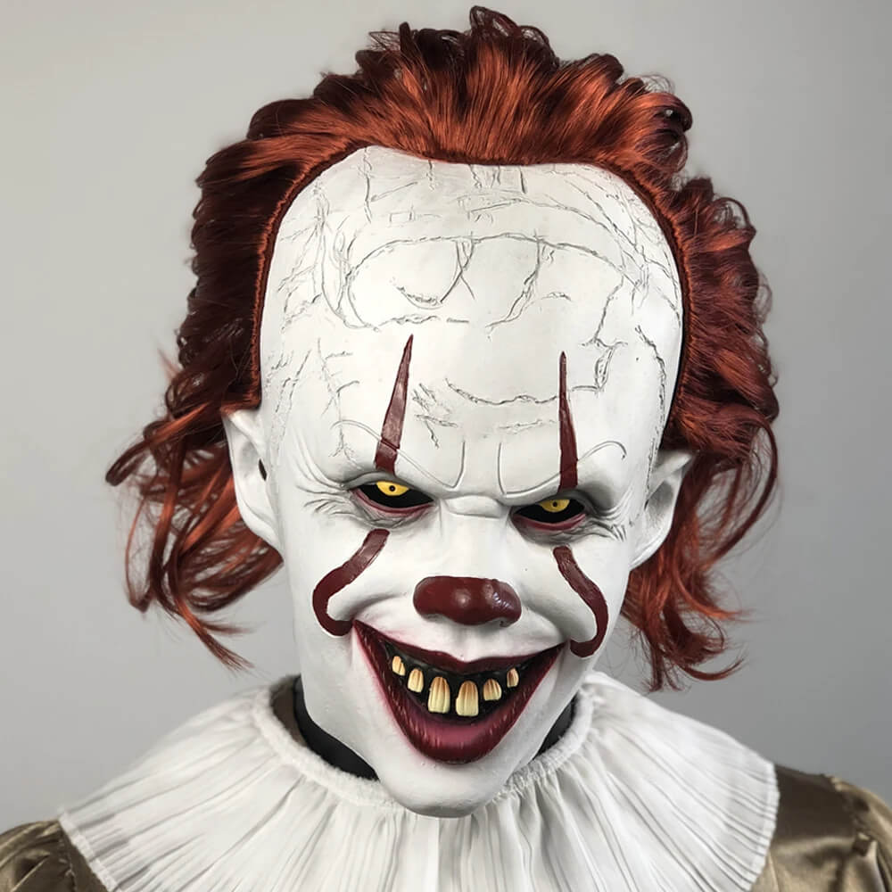 Halloween Pennywise Clownmask – Skräckinjagande Demonclown för Halloween och Karneval-halloween-BB-Hemnix