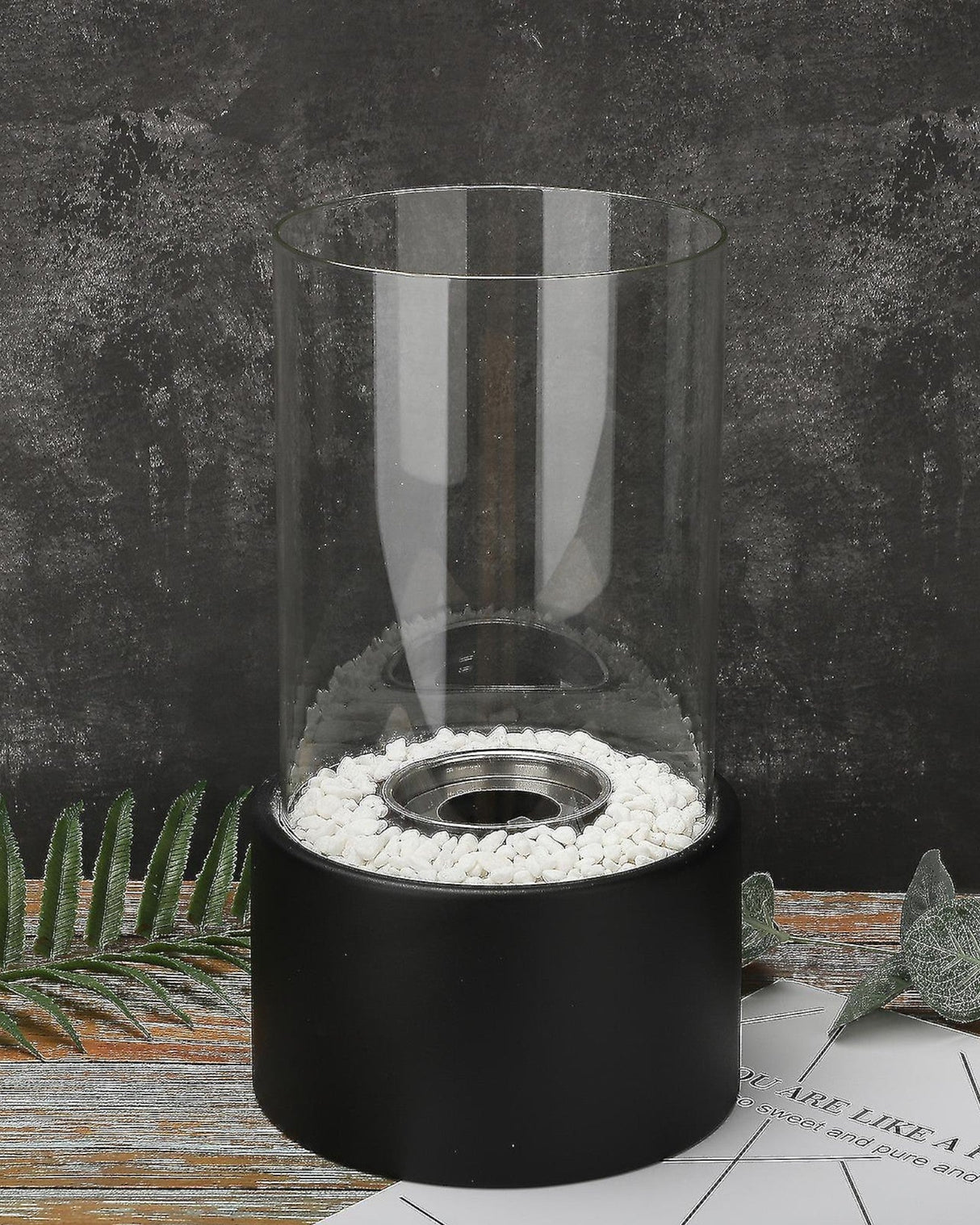 Carvallo – Elegant Oljelampa av Metall och Glas med Öppen Låga Carvallo