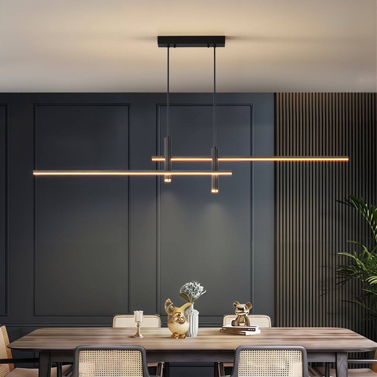 LumiLine – Modern LED Linear Taklampa med Justerbar Höjd och Dimmer Hemnix