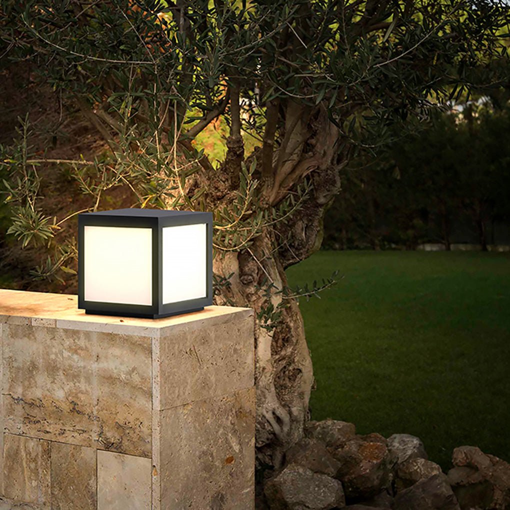 Solar Black Utomhus LED Stolplykta Carvallo