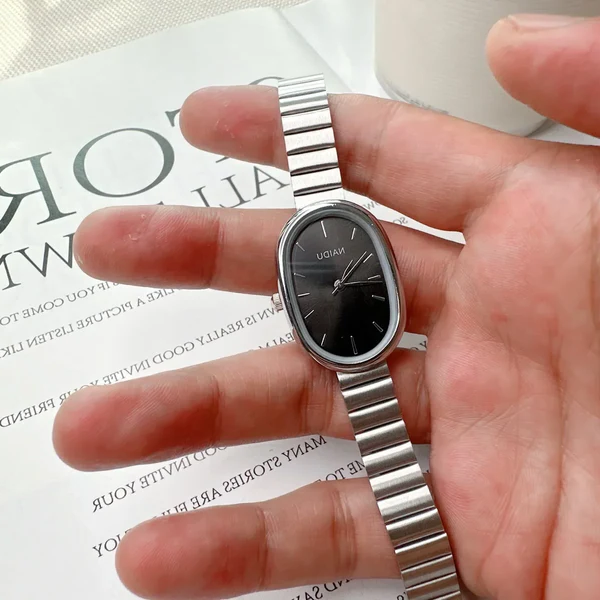 Royaleva Lyx Oval Kvinno Quartz Klocka (Rostfritt Stål) Carvallo