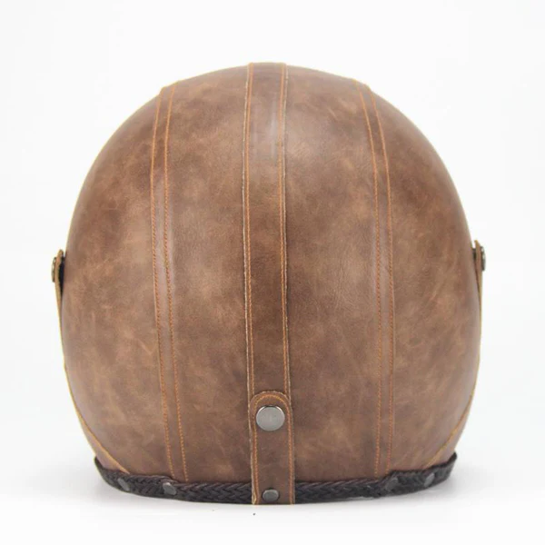 Royaleva Retro Vintage Motorcykelhjälm Öppen Ansikte Med Goggle Mask Carvallo