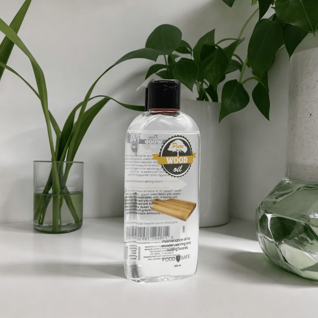 Pure Wood Skärbräde-Oljan – 100 ml | Långvarigt skydd & Naturlig glans för köksredskap i trä Carvallo
