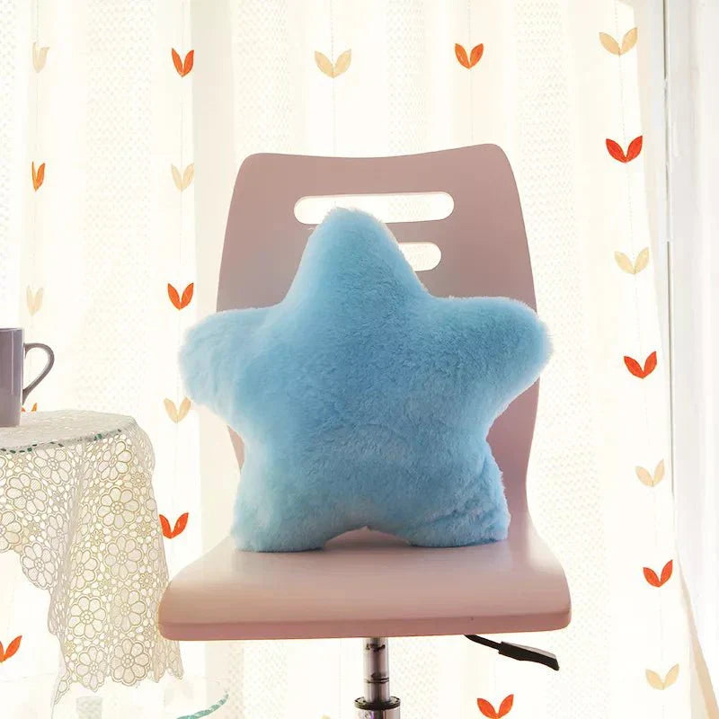 Pastellfärgad stjärnformad mjuk kudde 40x40cm polyester Carvallo