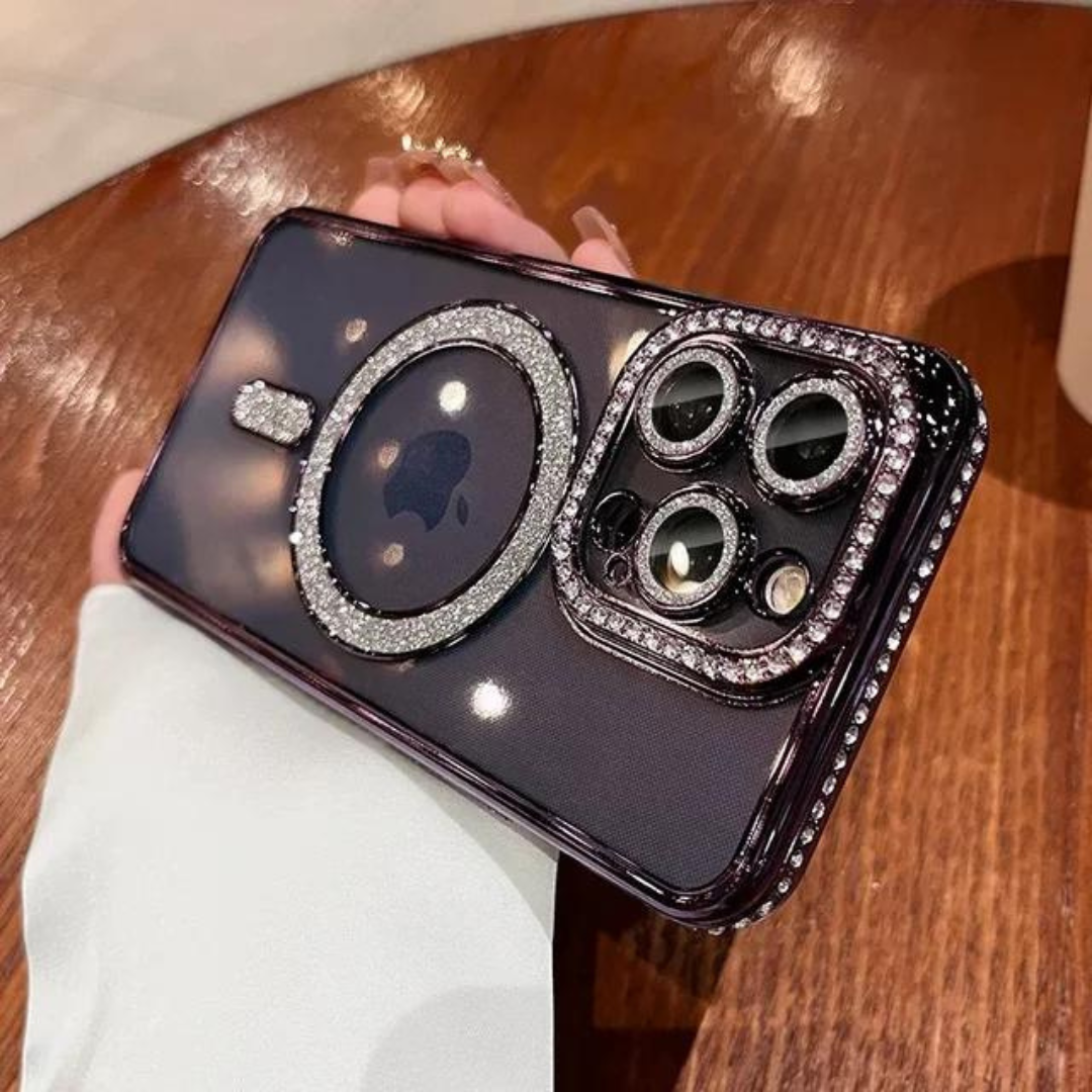 Glitter Diamant Telefonskal-Accessories-Hemnix-Lila-För iPhone 15 ProMax-Hemnix