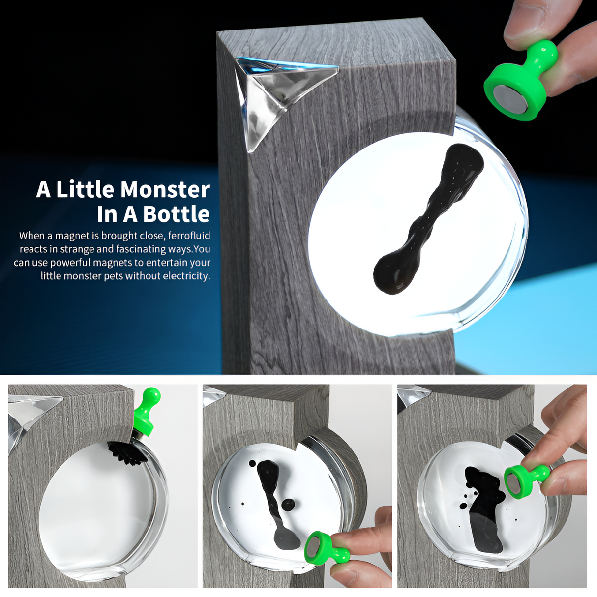 Ferrofluid Ljudvisualiserare – Fängslande ljudresponsiv display Carvallo