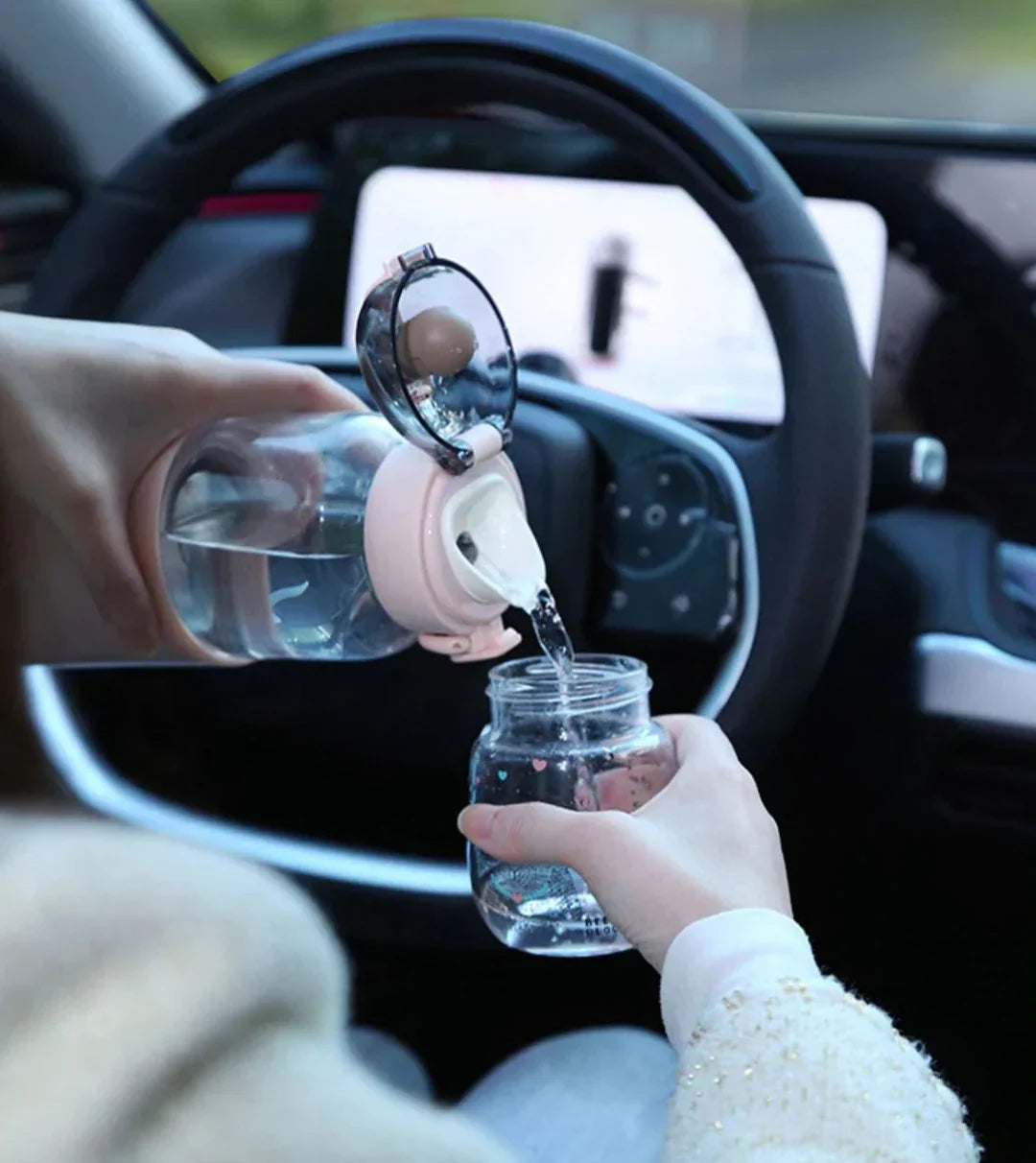 Bärbar flaskvärmare med temperaturindikator – Kompakt lösning för på språng Carvallo