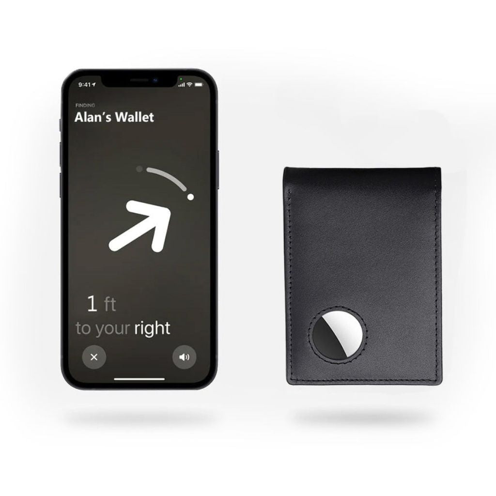 Läderplånbok Slim RFID-blockering med spårning Carvallo