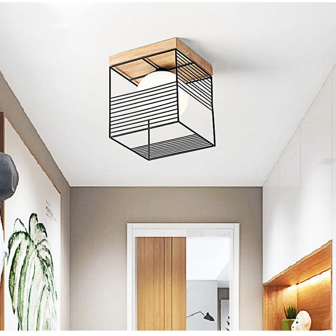 Carvallo – Modern geometrisk taklampa med sfärisk glödlampa för moderna hem Carvallo