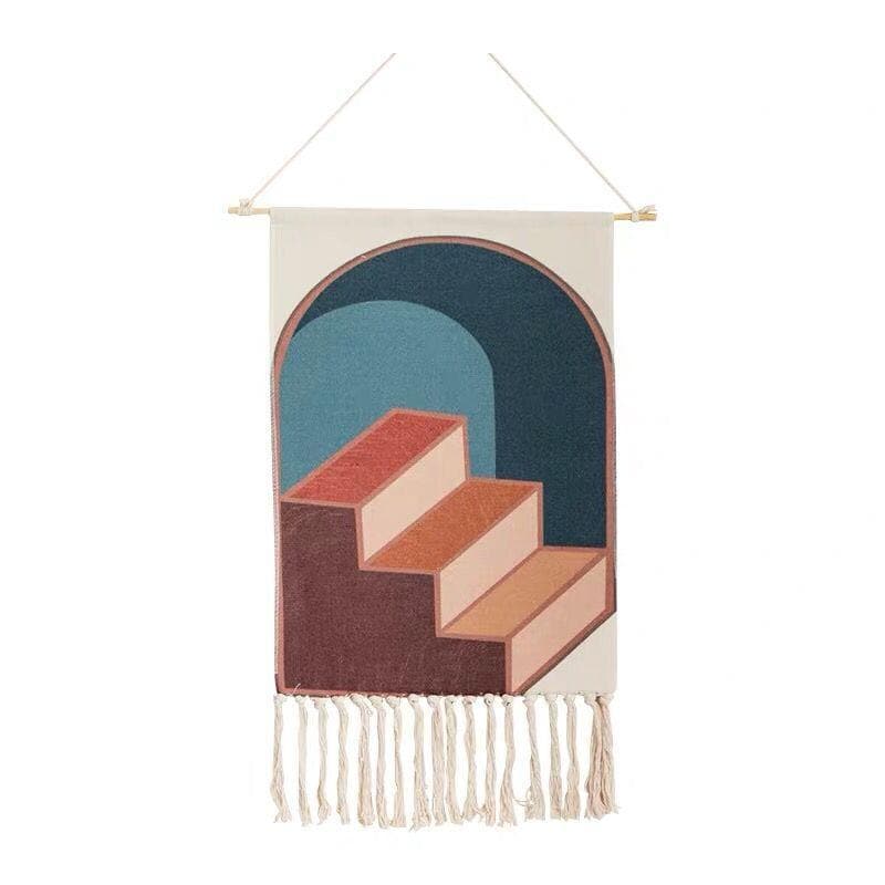 Carvallo – Handvävd Bomullsväggtavla med Geometrisk Design Carvallo