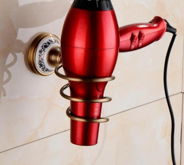 Royaleva Antik Brons Badaccessoarer – Vintage Koppar med Keramiska Accenter Carvallo