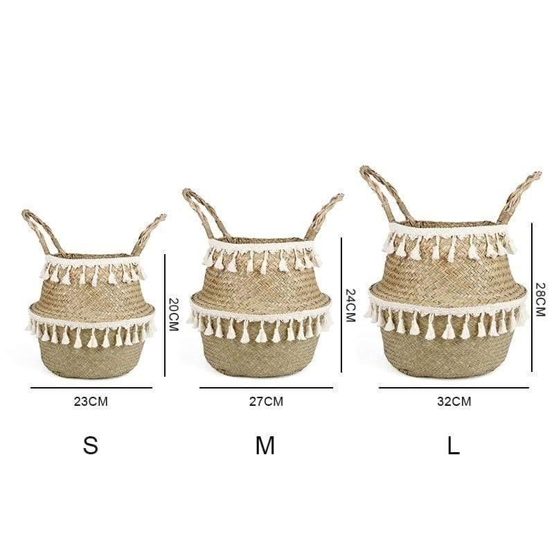 Boho sjögräs vävd korg MILA Sverige