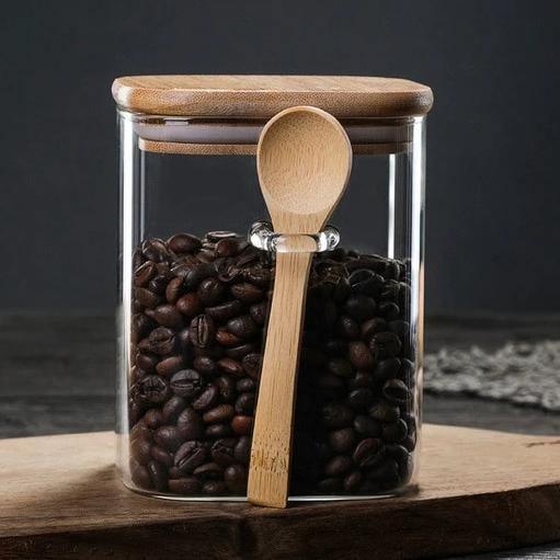 Bambu & glas matförvaringskärl MILA Sverige