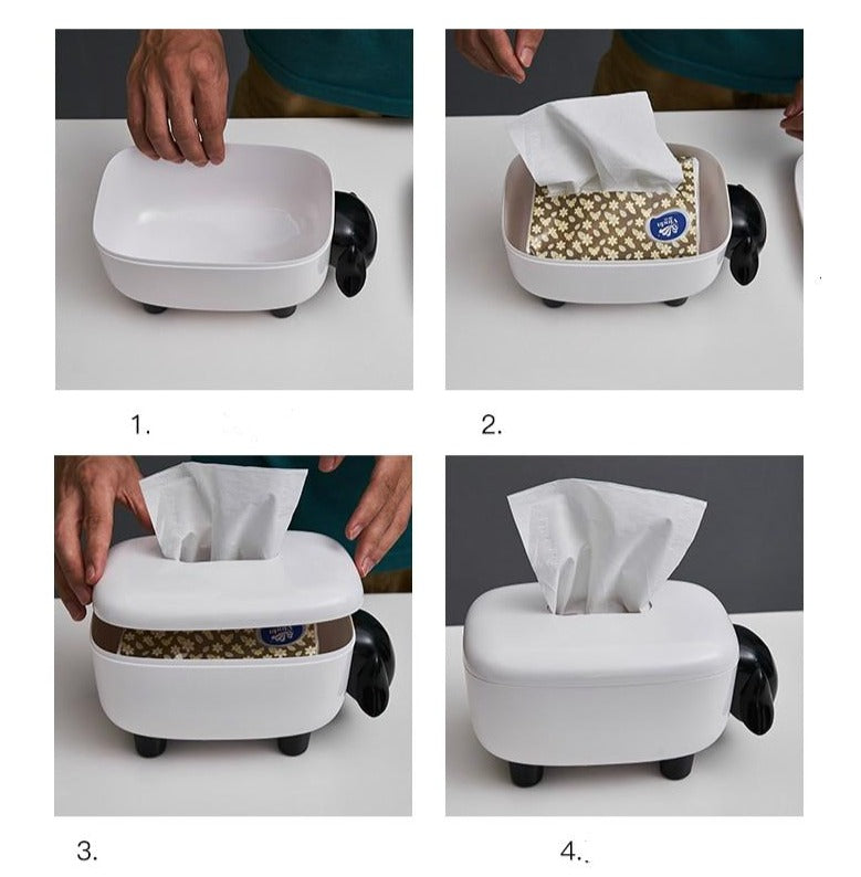 Carvallo – Lekfull Får Vävnadslåda med Stilren Design Carvallo