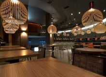 Handgjord träpendellampa Carvallo