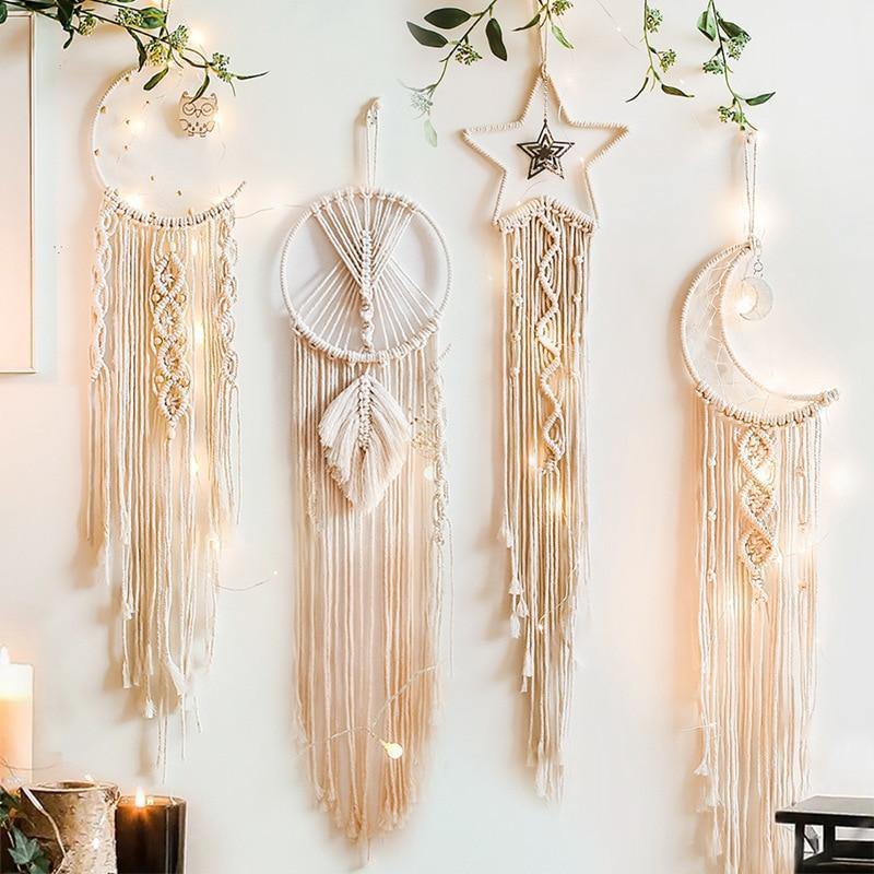 Himmelsk Macrame Dreamcatcher Vägghängande MILA Sverige