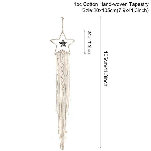 Celestial Macrame Dreamcatcher Vägghängning MILA Sverige