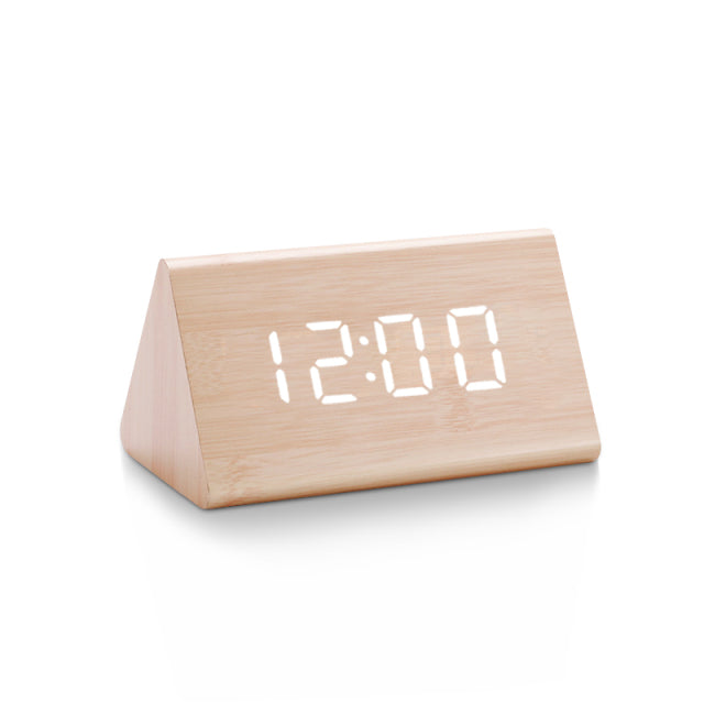 Digital Träväckarklocka med LED display – Stilren Alarmklocka i Modern Design Hemnix