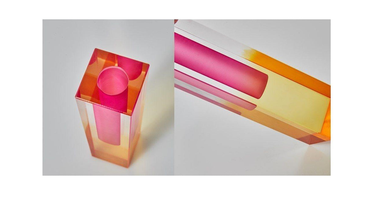 Crystal Prism Akryl Vas – Chic Geometric Accent MILA Sverige