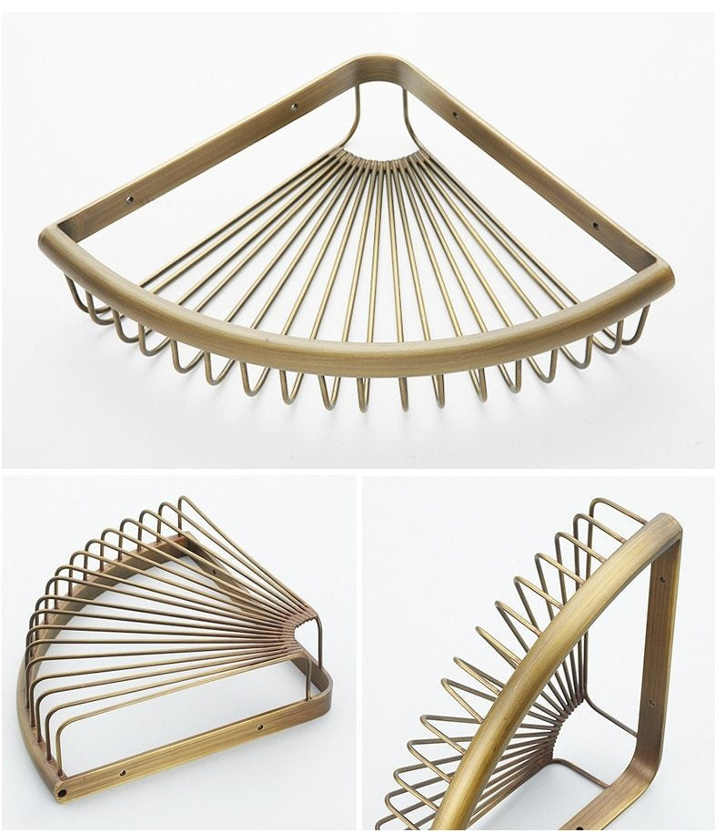 Royaleva Antik Brons Badaccessoarer – Vintage Koppar med Keramiska Accenter Carvallo