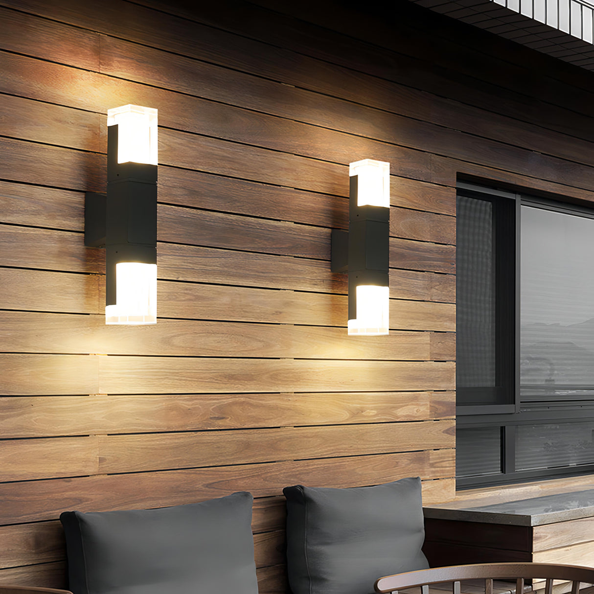 Kalpa - 10W Vattentät LED Dubbelhuvud Vägglampa Utomhus Carvallo