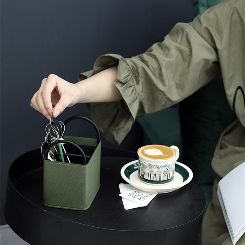 Carvallo Läder Förvaringskorg Carvallo