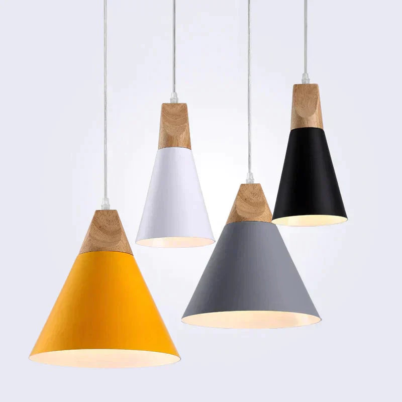 Stilig Trä och Aluminium LED Hängande Lampa – E27 Kompatibel Carvallo