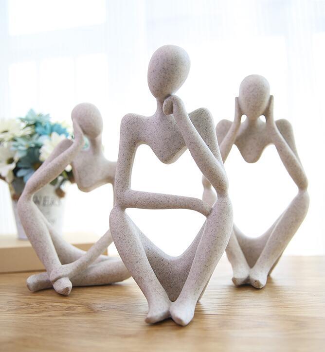 Abstrakta karaktärsskulpturer för modern heminredning och konstnärlig stil Carvallo