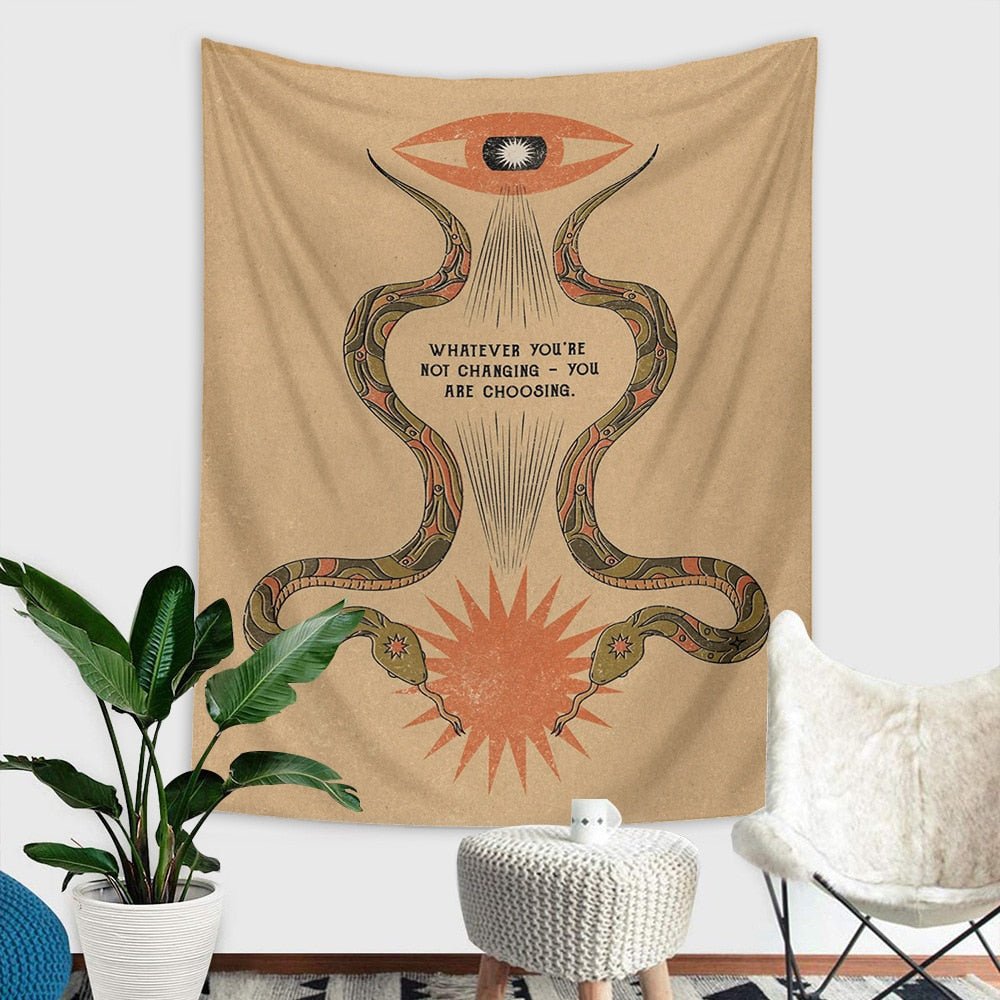Psykedelisk Mandala Tapestry Vägghängande 100% Polyester Carvallo