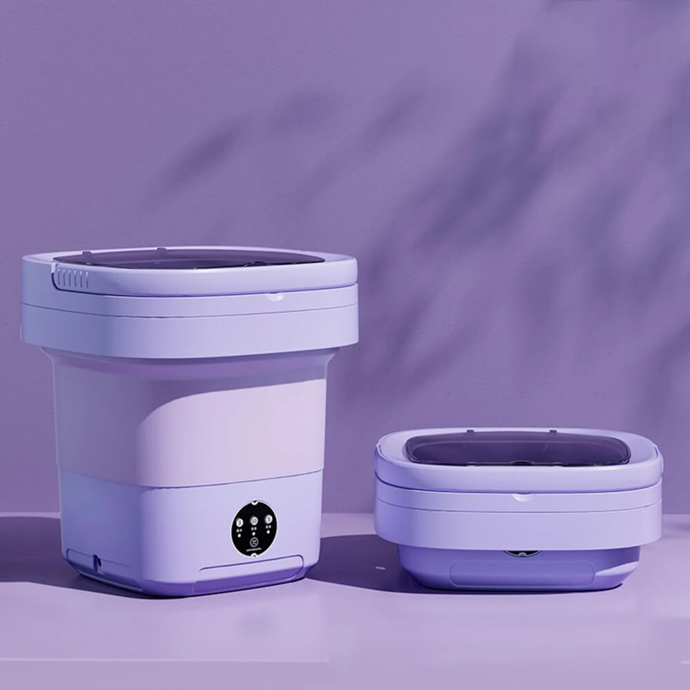 EcoWash - Effektiv & Hopfällbar Mini Tvättmaskin-Kök-BB-11 Liter-Lila-Hemnix