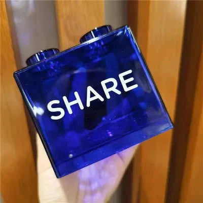 Genomskinlig Byggblock Pengarbox - Rolig Plast Sparkonto Carvallo