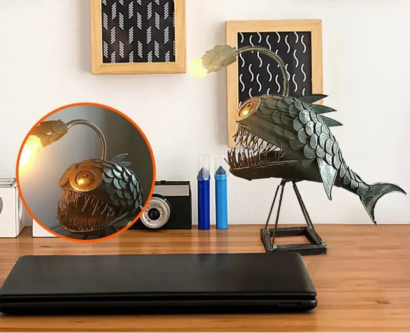 Royallure Angler Fish Lamp – USB Driven LED Nattlampa för Eccentrisk Heminredning Carvallo