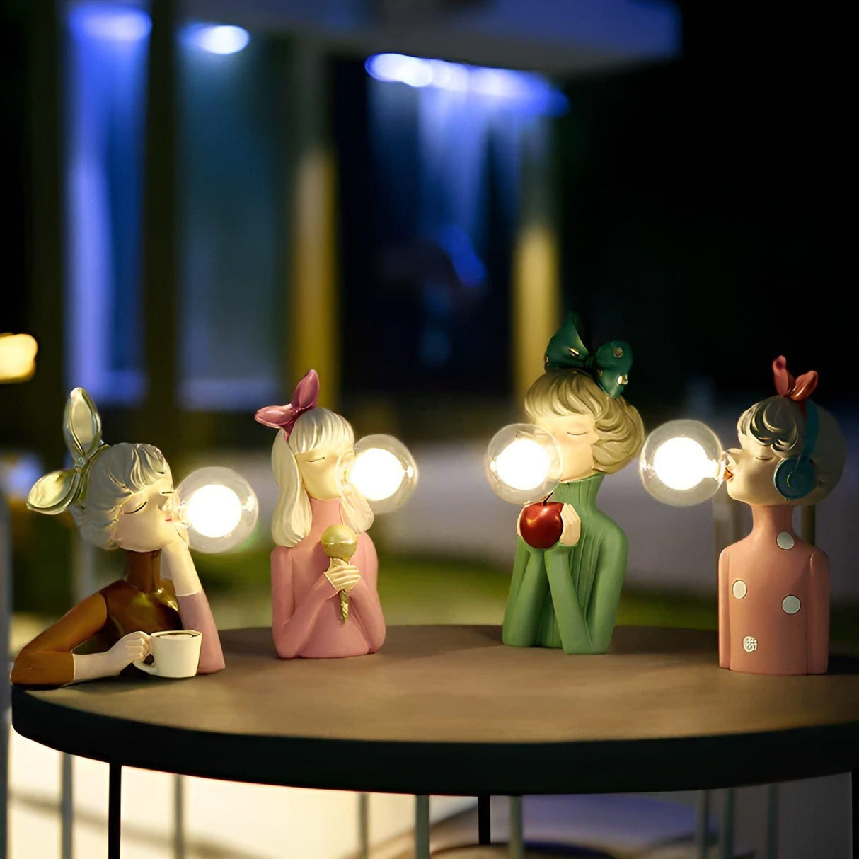 Nattljus med bubbeleffekt – USB Bubble Girl Ornament bordslampa för ett mysigt hem Carvallo