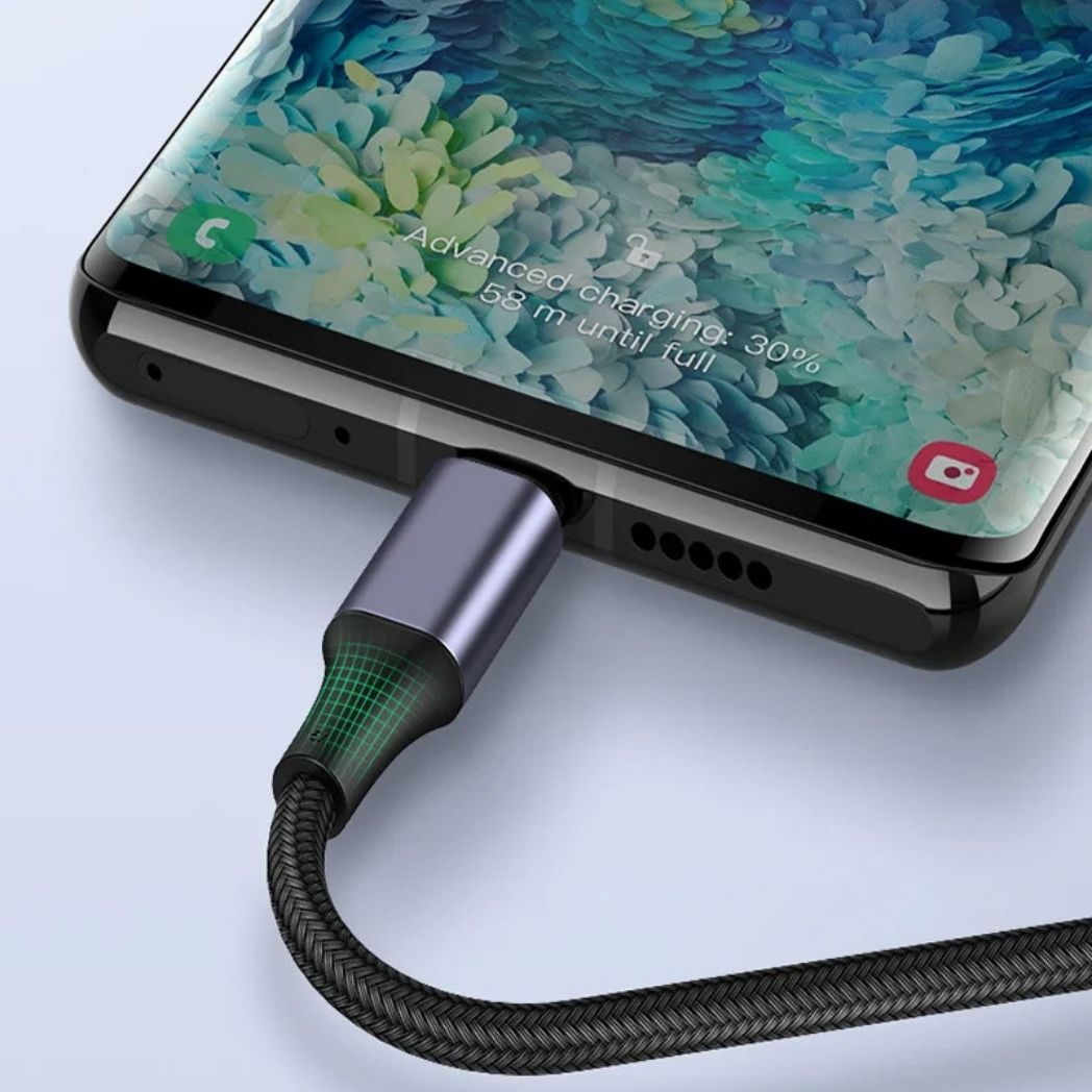 USB-kabel Snabbladdning Flätad Sladd Carvallo